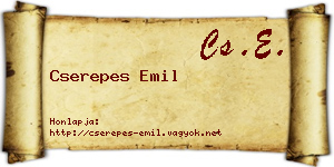 Cserepes Emil névjegykártya