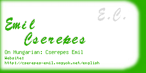 emil cserepes business card